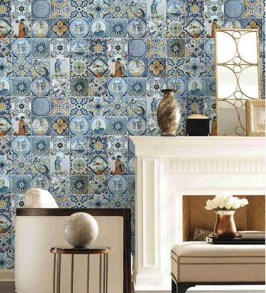 Nordic Style Wallpaper, Historical Mural, Art Wallpaper, Antique  Wallpaper, Bohemian Wallpaper, Historical Themed Wallpaper