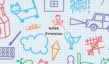 Fun Kids Drawings Wallpaper, Colourful Child Art Wall Poster, Pictorial Baby Wallpaper, Cute Wallpaper Nursery, Drawwing School Wallpaper