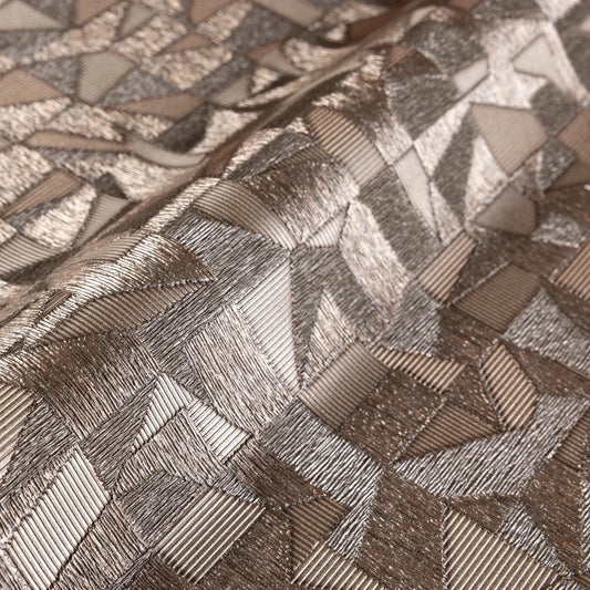 Luxurious Texture Brown Embossed Wallpaper with Abstract Geometric Pattern, Elegant Secret Shine Wallpaper, Elegant Brown Modern Wallpaper