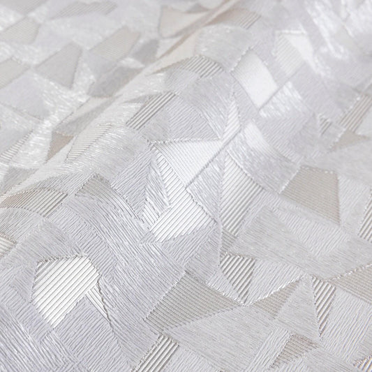 Luxurious Texture Light Beige Embossed Wallpaper with Abstract Geometric Pattern, Elegant Secret Shine Wallpaper, Elegant Modern Wallpaper