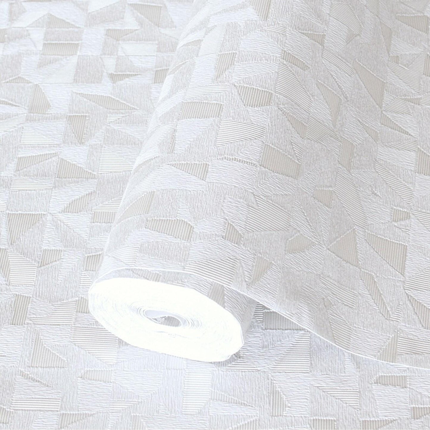 Luxurious Texture Light Beige Embossed Wallpaper with Abstract Geometric Pattern, Elegant Secret Shine Wallpaper, Elegant Modern Wallpaper