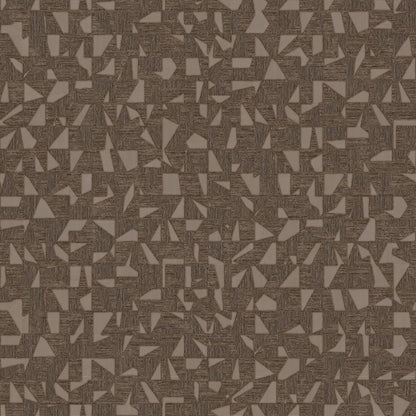 Luxurious Texture Brown Embossed Wallpaper with Abstract Geometric Pattern, Elegant Secret Shine Wallpaper, Elegant Brown Modern Wallpaper