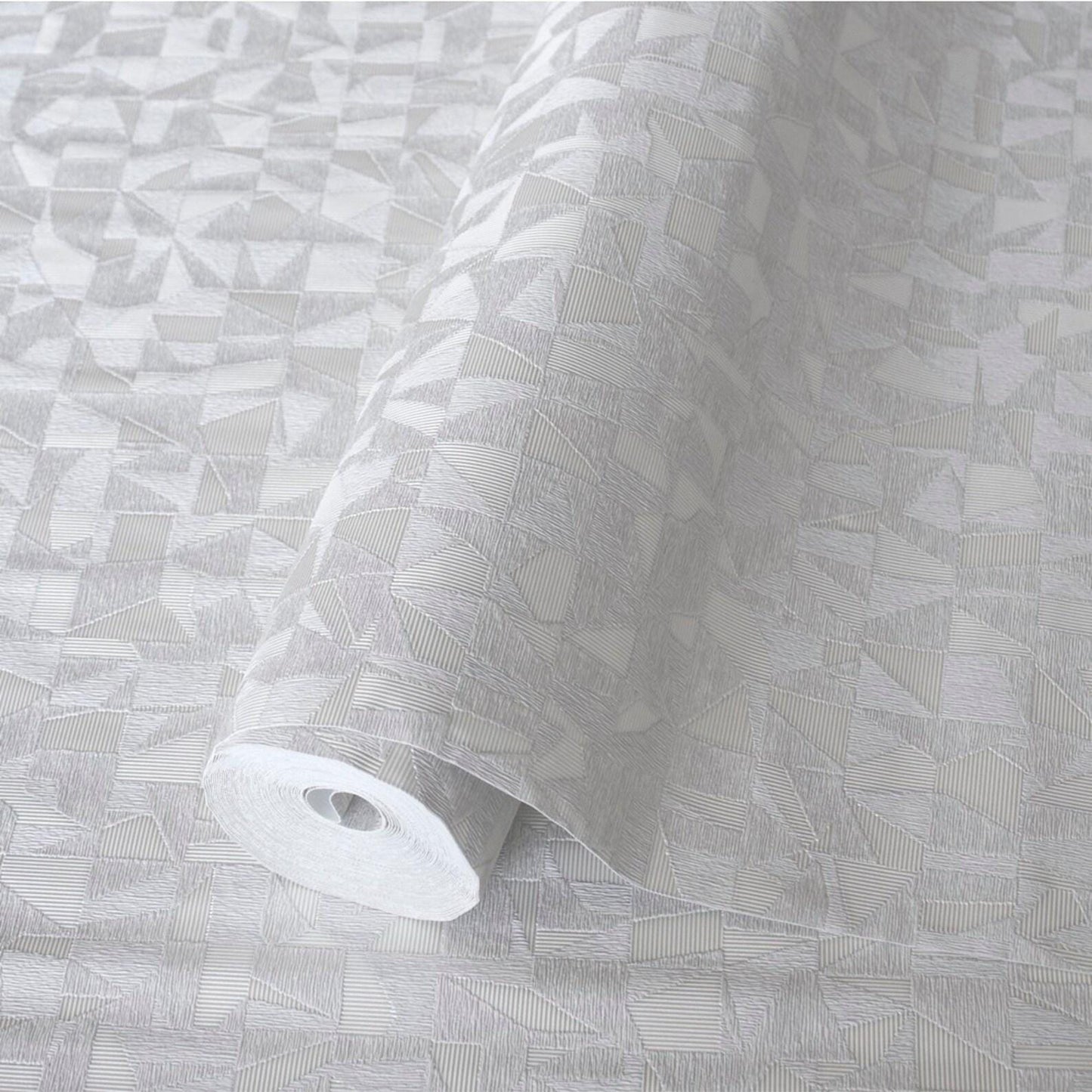 Luxurious Texture Light Gray Embossed Wallpaper with Abstract Geometric Pattern, Elegant Secret Shine Wallpaper, Elegant Modern Wallpaper
