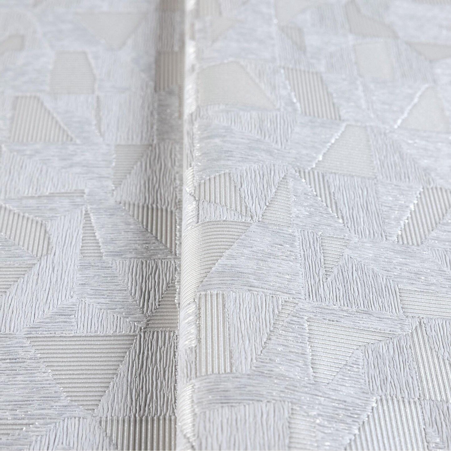 Luxurious Texture Light Gray Embossed Wallpaper with Abstract Geometric Pattern, Elegant Secret Shine Wallpaper, Elegant Modern Wallpaper