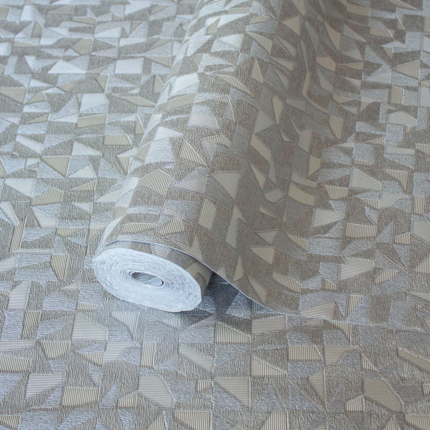 Luxurious Texture Gray Embossed Wallpaper with Abstract Geometric Pattern, Elegant Secret Shine Wallpaper, Elegant Modern Wallpaper