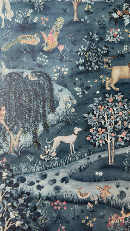 William Morris Navy Blue Wallpaper – Vintage Nature Wall Mural